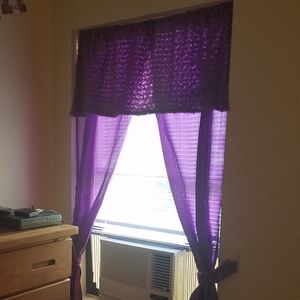 Rod Pocket Purple Curtains
